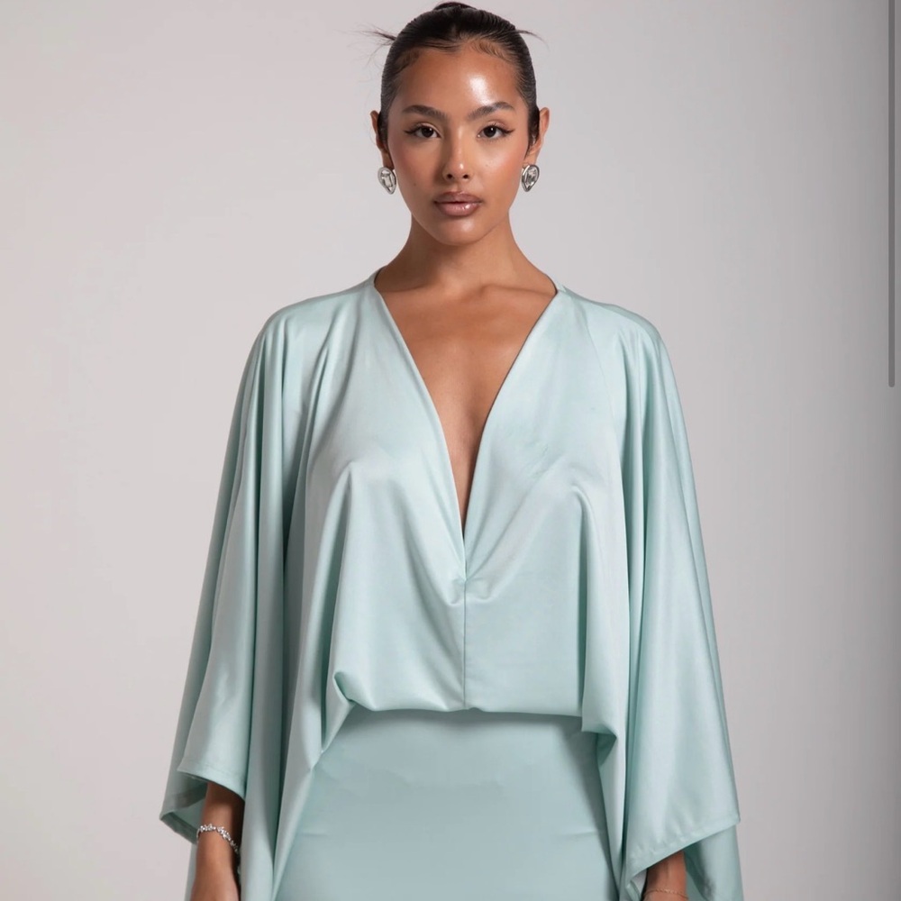 ISLA MINI DRESS - LIGHT MINT GREEN